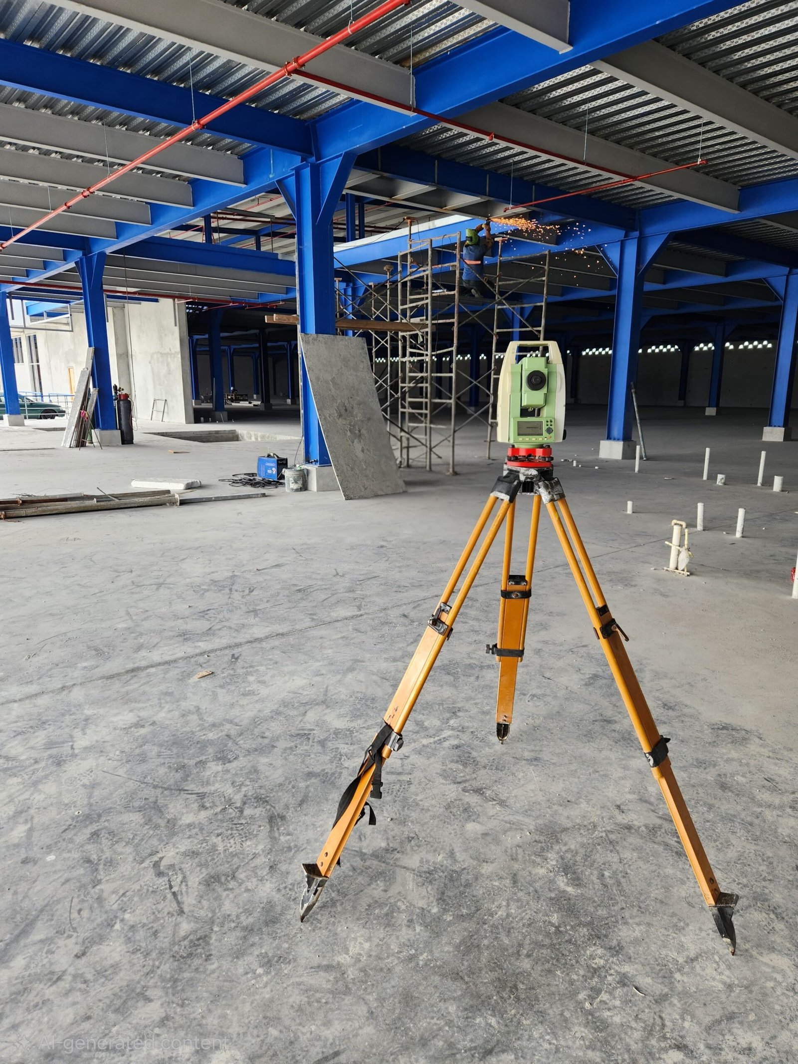 Estación total en proyecto de construcción civil
