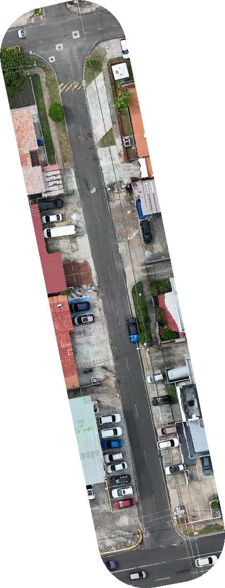 Ortofotomosaico de alta resolución para levantamiento vial y urbano
